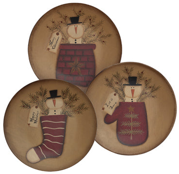 Snowman Pocket Plate 3 Asstd.