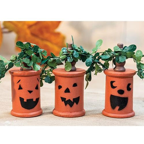 Jack O Lantern Wooden Spools 3 asstd.