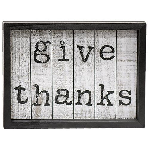 Give Thanks Shiplap Box Sign