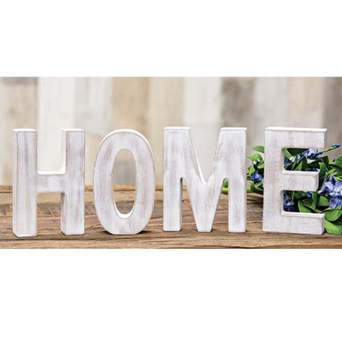 4/Set HOME Rustic White Letters