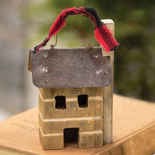 Primitive Town Cabin Ornament