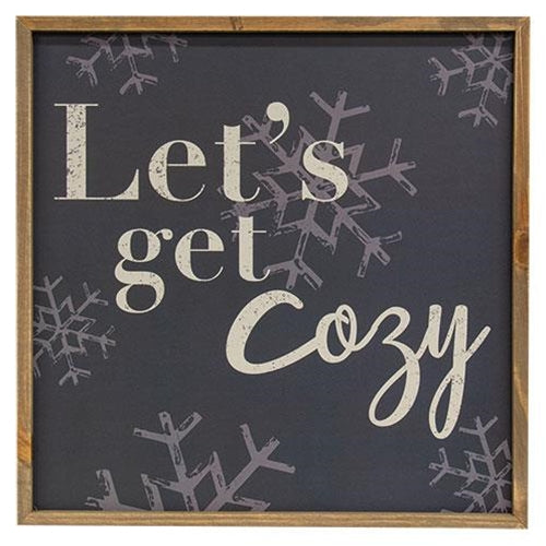 Let's Get Cozy Snowflake Frame