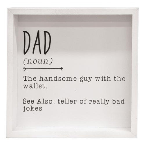 Dad Definition Framed Box Sign