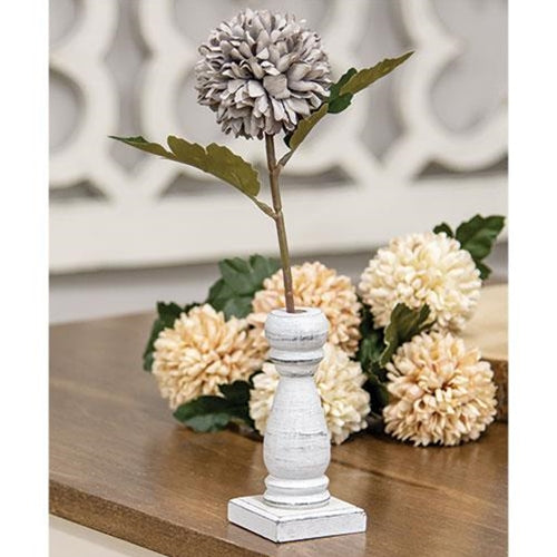 Medium White Spindle Flower Holder