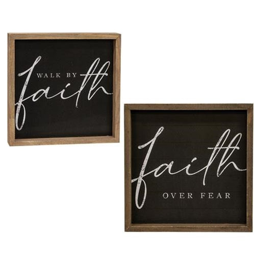 Faith Chalkboard Look Frame 2 Asstd.