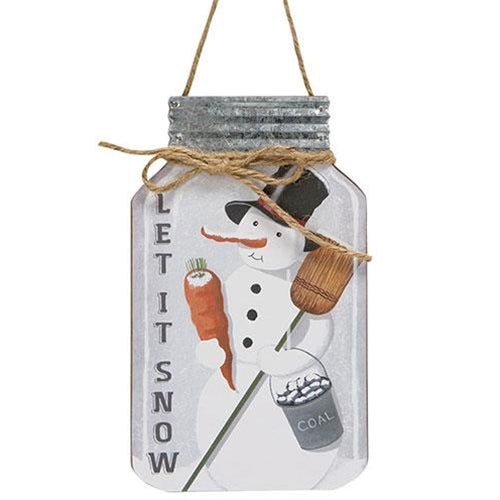 Let It Snowman Mason Jar Hanger