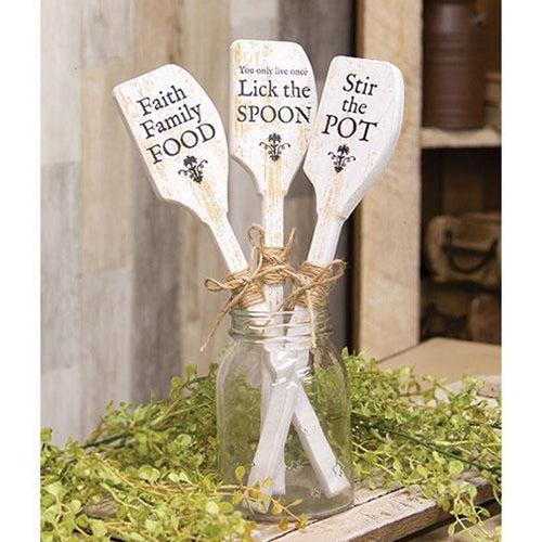 Stir the Pot Distressed Wooden Decorative Spatula