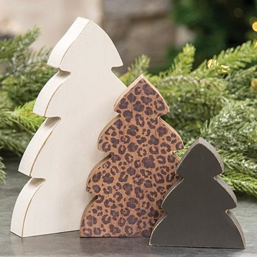 3/Set Fashion Print Chunky Christmas Trees