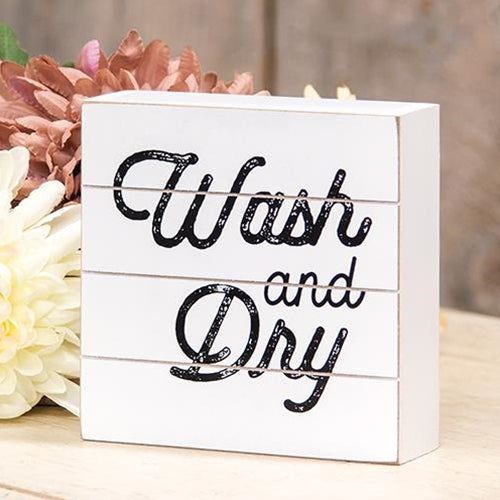 Wash and Dry Shiplap Box Sign