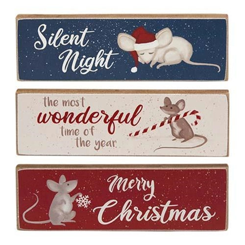 Silent Night Mouse Skinny Block 3 Asstd.