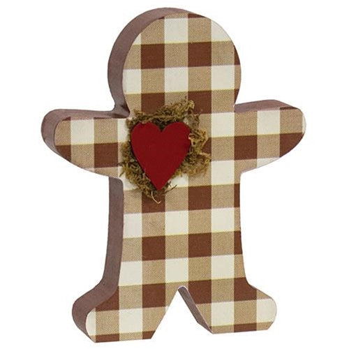 Buffalo Check Chunky Gingerbread Man Sitter