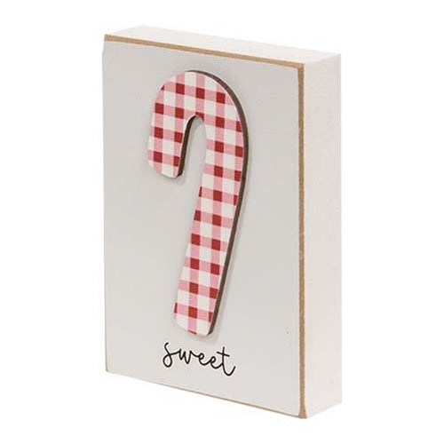 Sweet Plaid Candy Cane Block