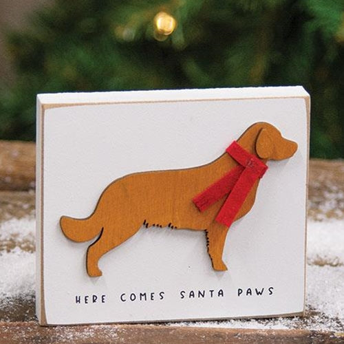 Here Comes Santa Paws Dog Block