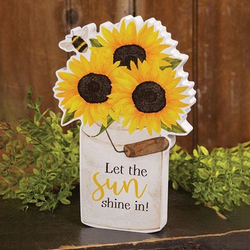 Let the Sunshine In Sunflower Bucket Chunky Sitter