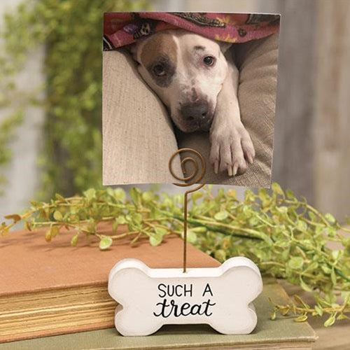 Such A Treat Wooden Bone Photo Holder