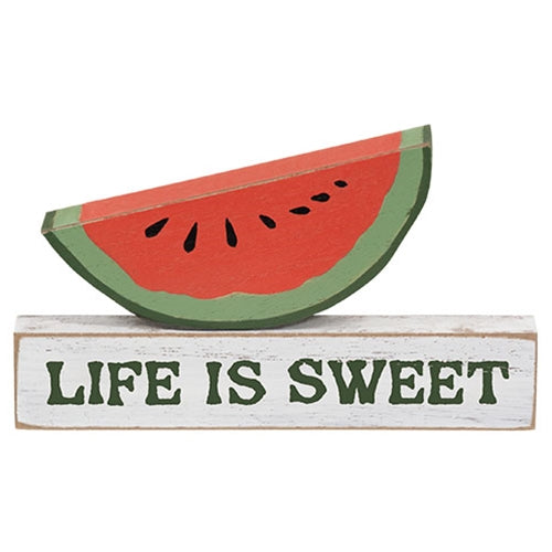 2/Set Stacking "Life is Sweet" & Watermelon Block