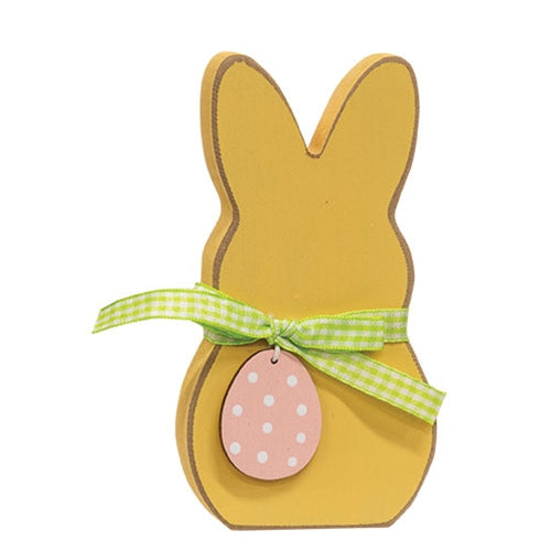 Yellow Peep Bunny Sitter w/Easter Egg Ribbon