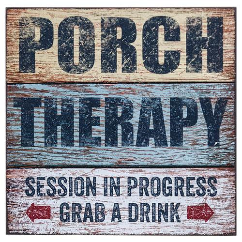 '+Porch Therapy Sign 8" sq