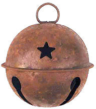 Rusty Jingle Bell w/Star Cutout 80mm