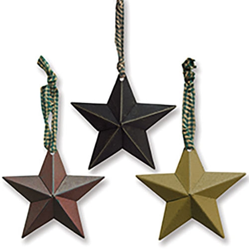 Hanging Star Ornament 5" 3 Asstd.