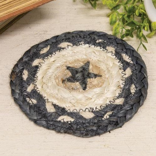 Primitive Pewter Star Braided Coaster