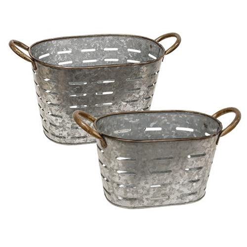 2/set Oval Olive Buckets