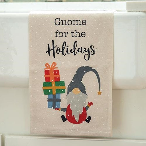 Gnome for the Holidays Dish Towel