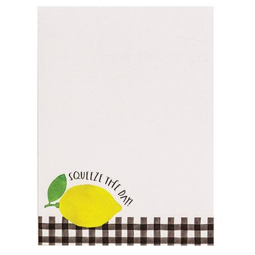 Squeeze the Day Buffalo Check Mini Notepad