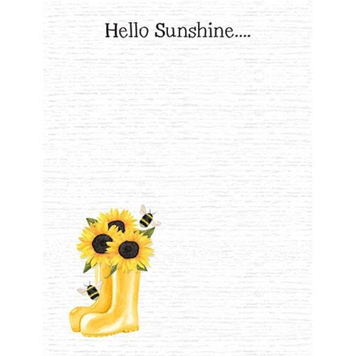 Hello Sunshine Boots Mini Notepad
