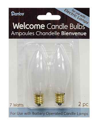 2/pk 7 Watt Frosted Bulbs