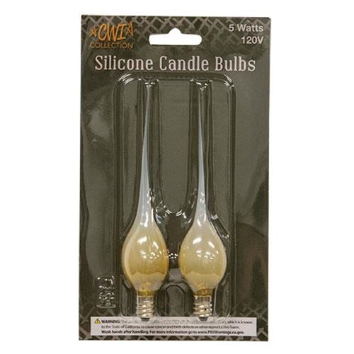 2/pk Gold Silicone Light Bulbs 5W