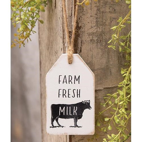 Farm Fresh Milk Wood Tag