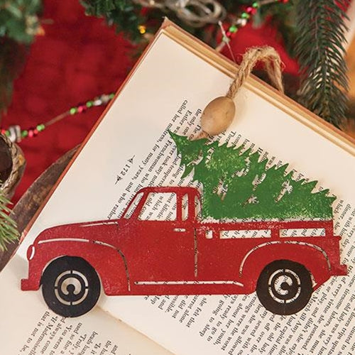 Christmas Truck Iron Ornament