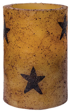 4.5" Burnt Ivory Star Timer Pillar