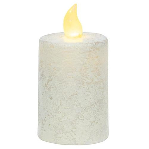 Rustic White Pillar Candle 2.25" x 4"