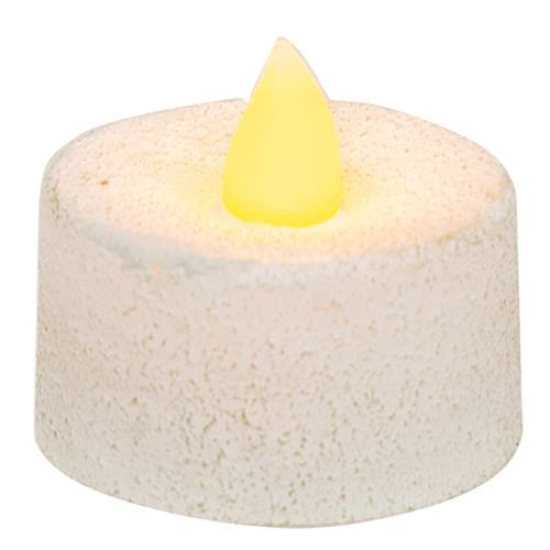 White Cement Timer Tealight