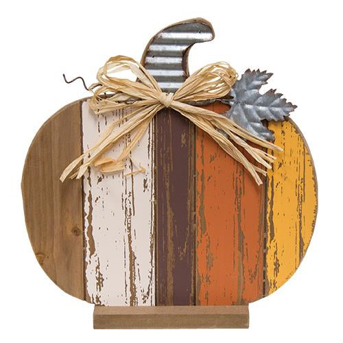 Harvest Slat Pumpkin 11"