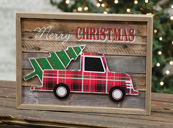 ^^Christmas Truck Framed Sign