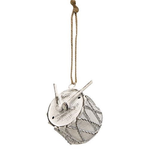 Shabby Chic Metal Drum Ornament