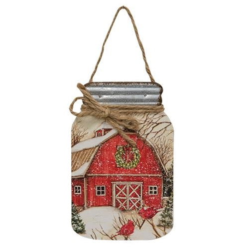 Red Barn Mason Jar Hanger