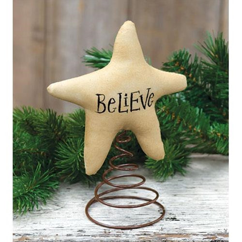 Stuffed Believe Star Tree Topper