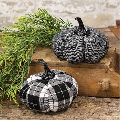 Medium Plush Black & White Pumpkin 2 Asstd.