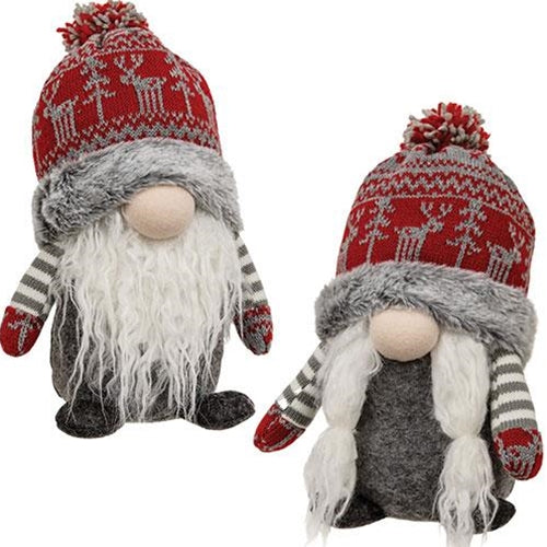 Mr. & Mrs. Nordic Snowflake Gnome Sitter 2 Asstd.