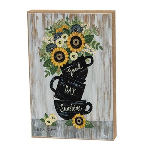 Good Day Sunshine Cups Block 4" x 6"