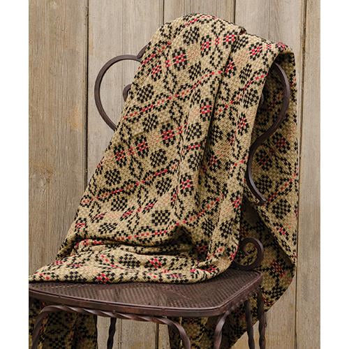 Patriot's Knot Throw Tan/Black/Red