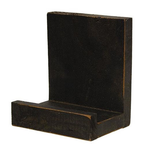 Distressed Black Wooden Plate/Frame Holder