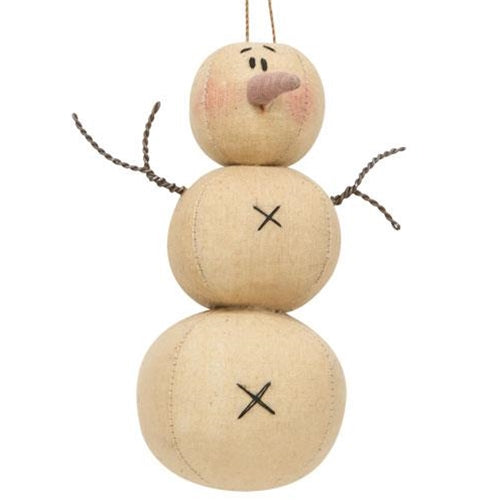 Fabric Snowman Ornament