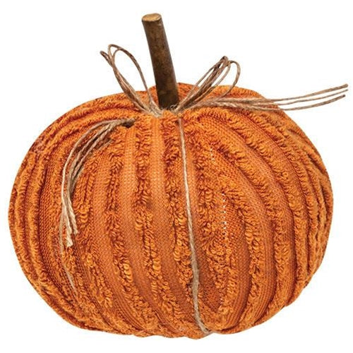 Orange Chenille Pumpkin 6 inch