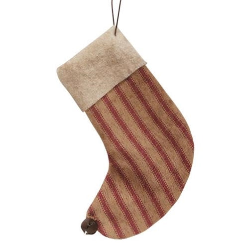 Farmhouse Ticking Stocking 4-1/2 inch