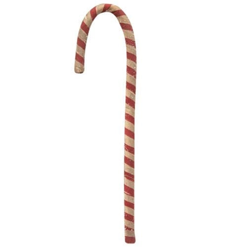 Antique Sparkle Candy Cane 9"